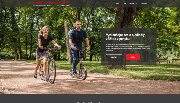 Náhled - Webovky pro půjčovnu koloběžek