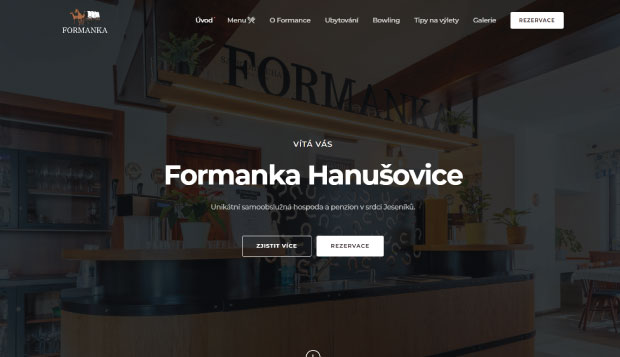 Náhled - Webovky pro samočep a penzion Formanka