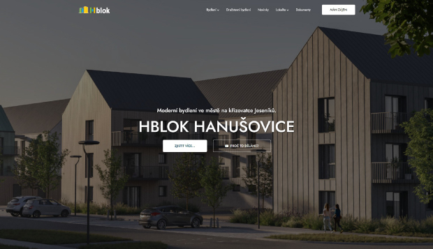 Náhled - Web pro bytové družstvo Hblok Hanušovice