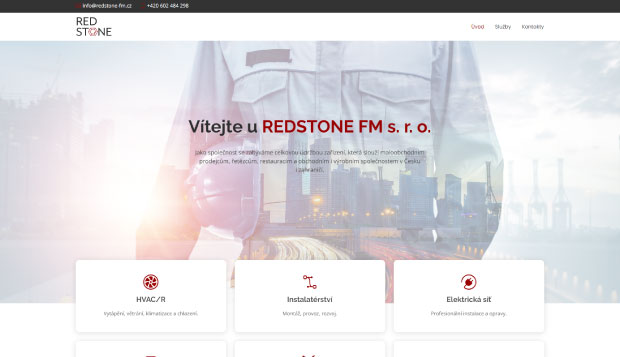 Náhled - Webovky pro REDSTONE FM s. r. o. Facility Management